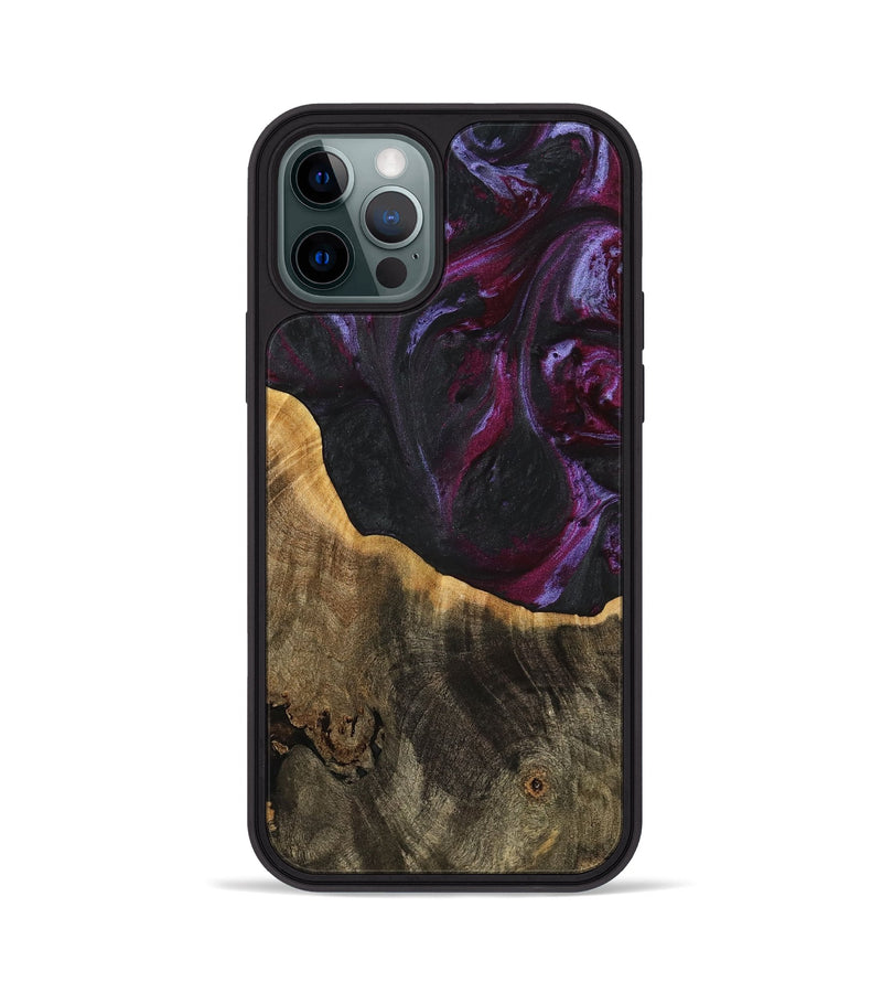 iPhone 12 Pro Wood Phone Case - Marwan (Purple, 739170)