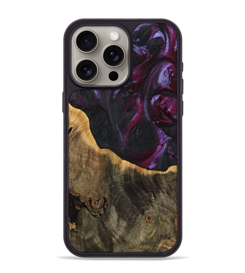 iPhone 15 Pro Max Wood Phone Case - Marwan (Purple, 739170)