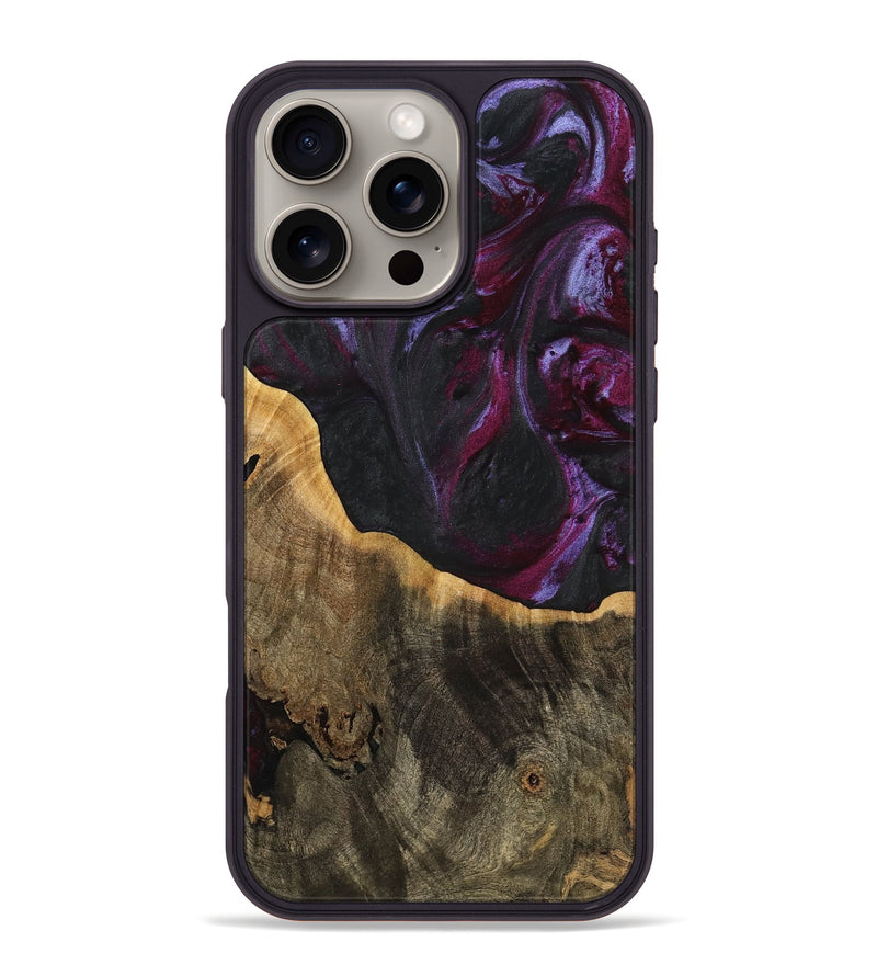 iPhone 16 Pro Max Wood Phone Case - Marwan (Purple, 739170)