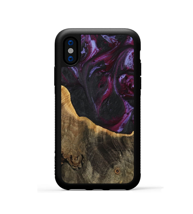 iPhone Xs Wood Phone Case - Marwan (Purple, 739170)