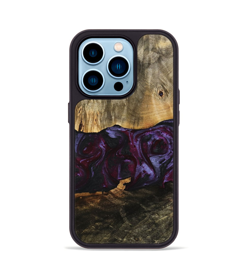 iPhone 14 Pro Wood Phone Case - Julia (Purple, 739211)