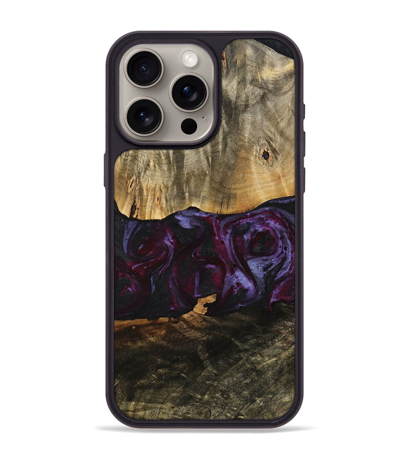 iPhone 15 Pro Max Wood Phone Case - Julia (Purple, 739211)