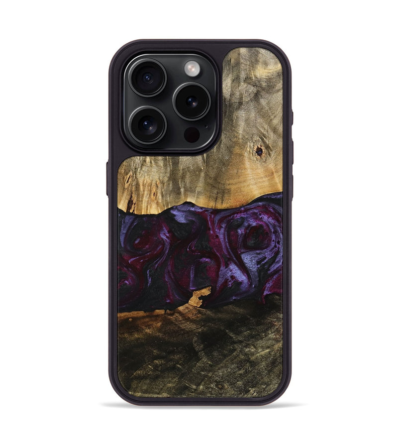 iPhone 15 Pro Wood Phone Case - Julia (Purple, 739211)