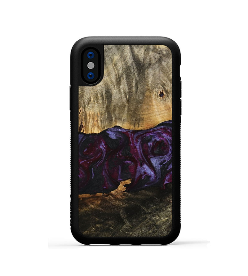 iPhone Xs Wood Phone Case - Julia (Purple, 739211)