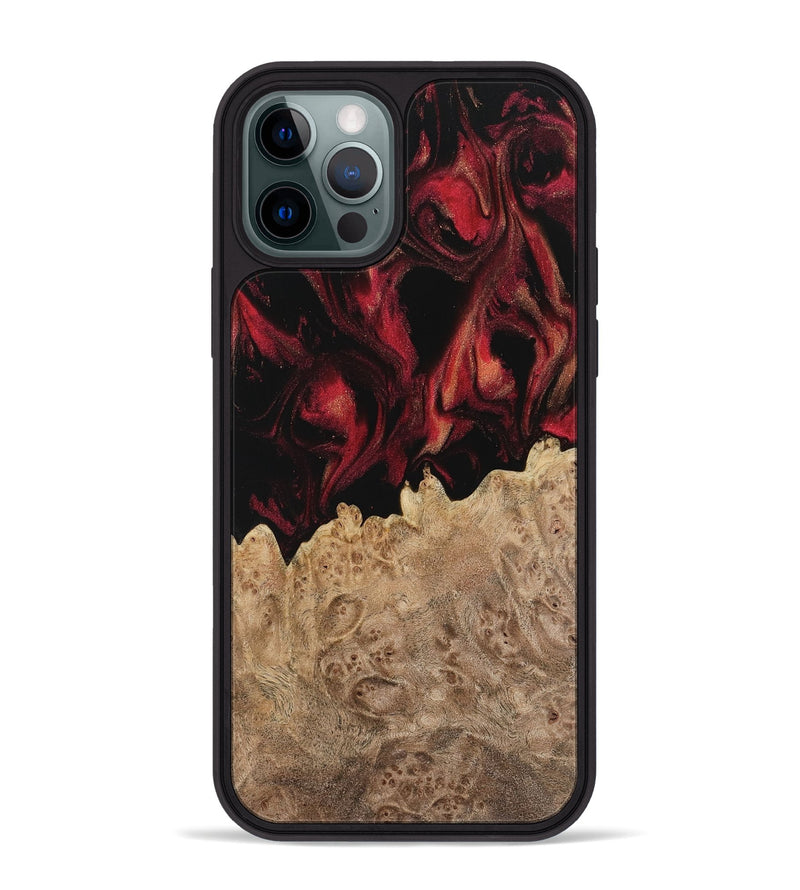 iPhone 12 Pro Max Wood Phone Case - Marlies (Red, 739279)