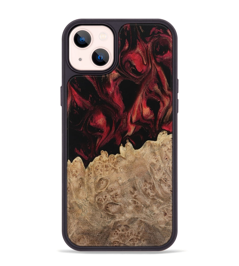 iPhone 14 Plus Wood Phone Case - Marlies (Red, 739279)