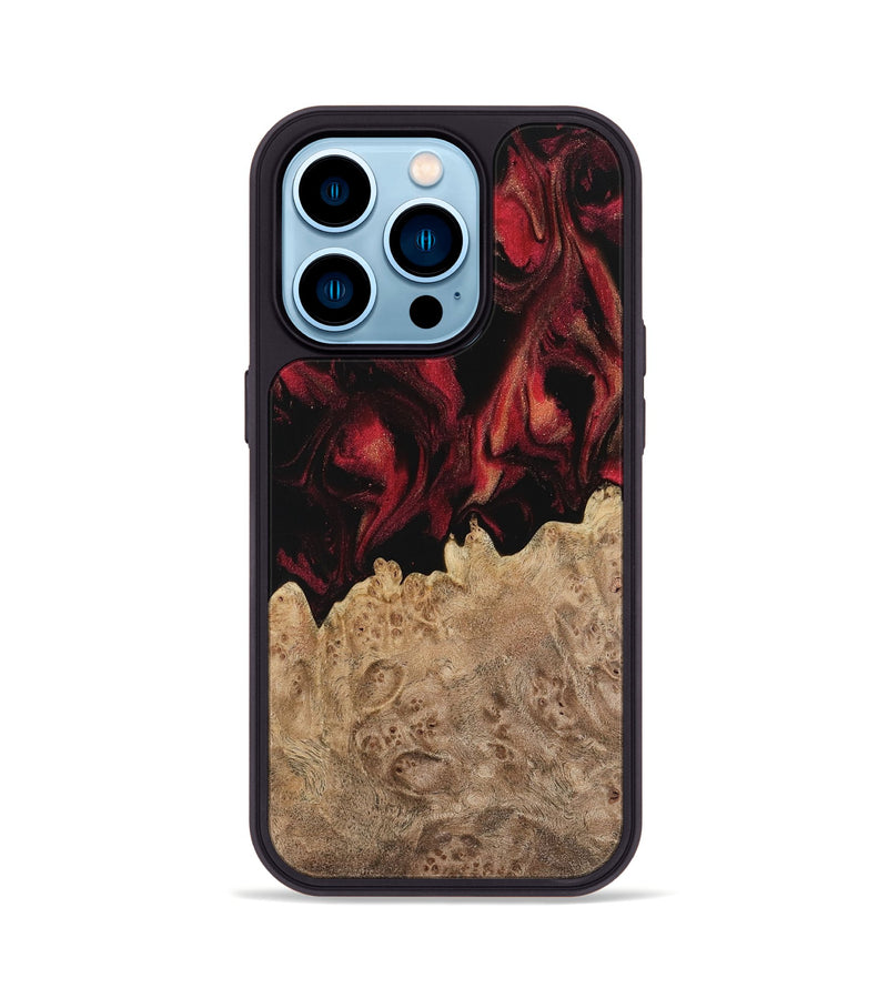 iPhone 14 Pro Wood Phone Case - Marlies (Red, 739279)