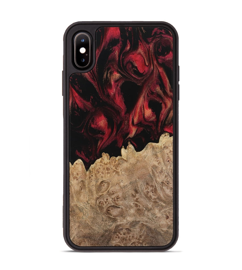 iPhone Xs Max Wood Phone Case - Marlies (Red, 739279)