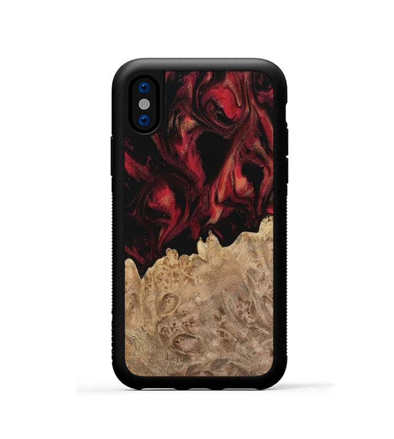 iPhone Xs Wood Phone Case - Marlies (Red, 739279)