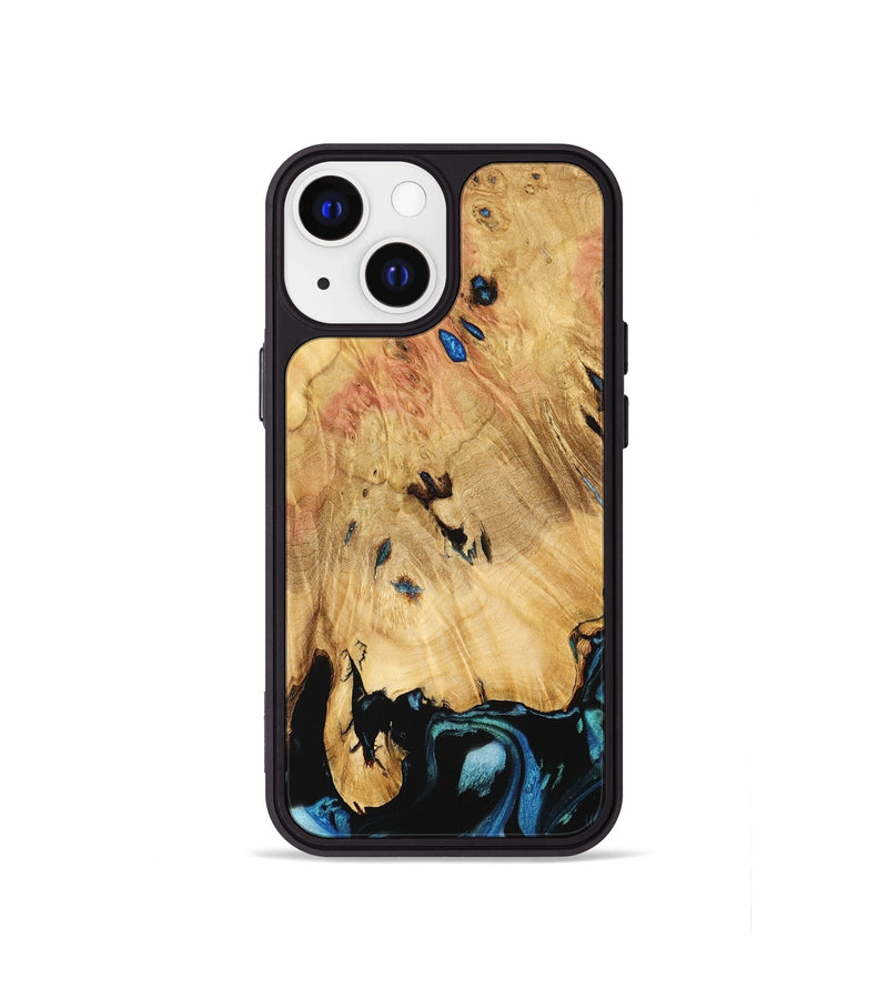 iPhone 13 mini Wood Phone Case - Qiana (Blue, 739282)