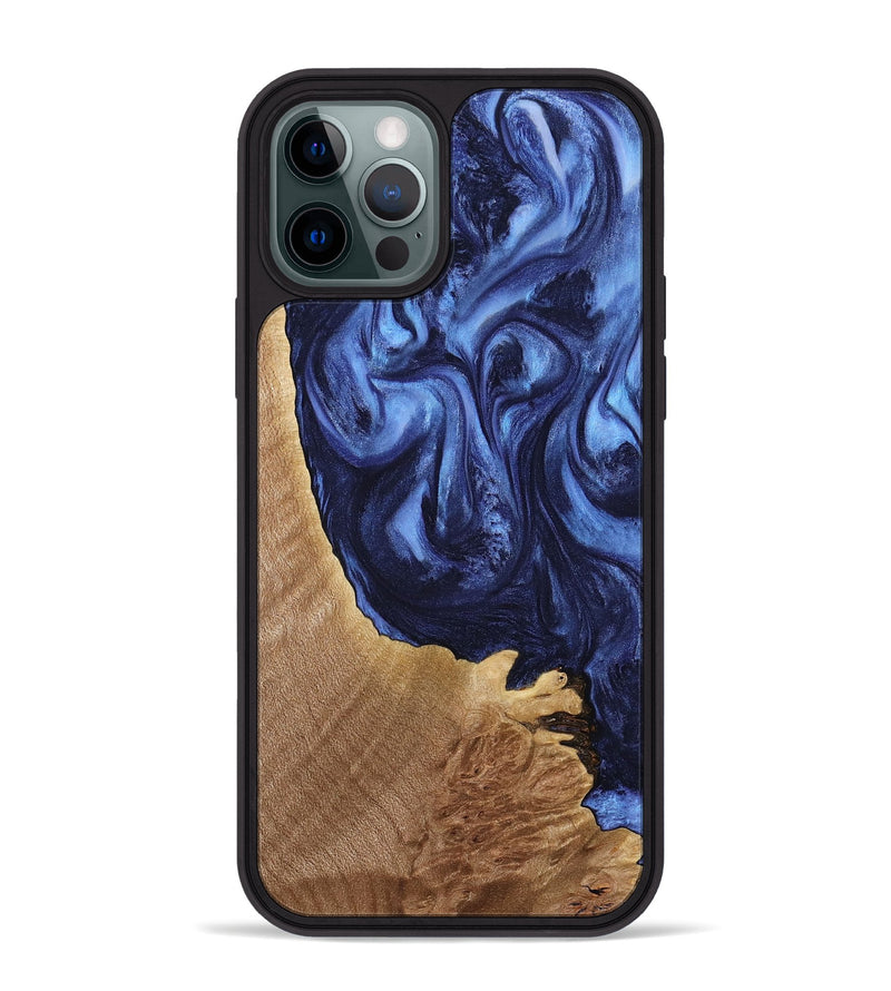 iPhone 12 Pro Max Wood Phone Case - Brekel (Blue, 739288)