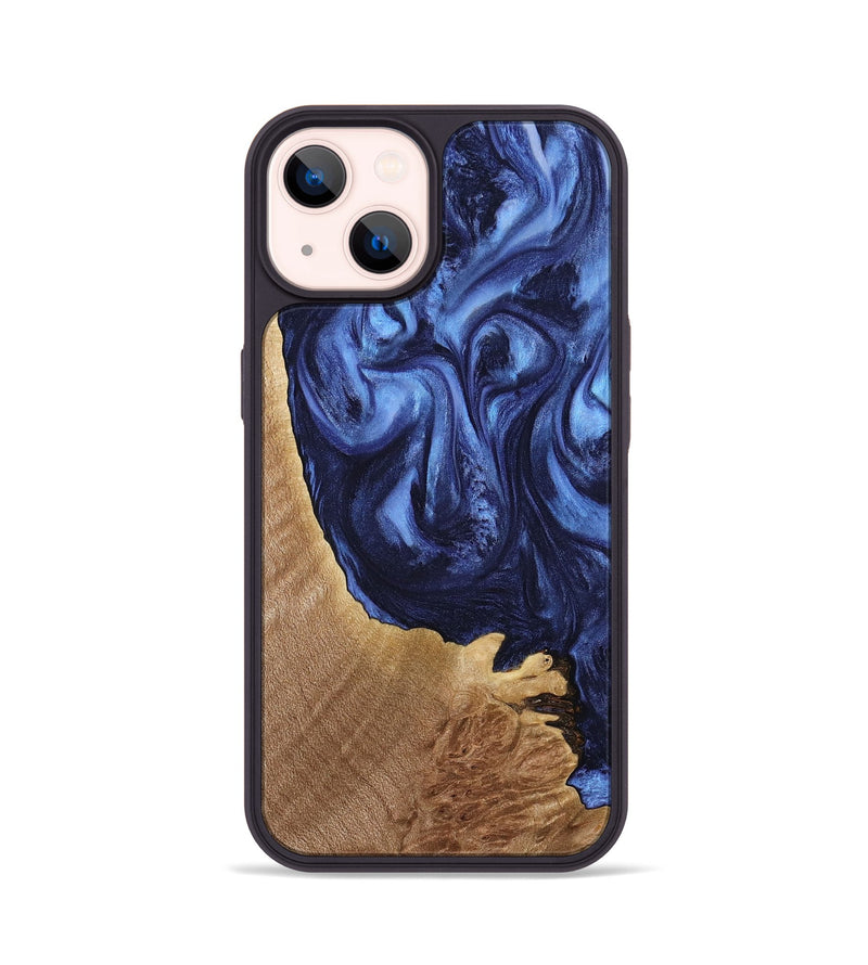 iPhone 14 Wood Phone Case - Brekel (Blue, 739288)