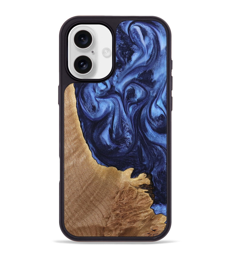 iPhone 16 Plus Wood Phone Case - Brekel (Blue, 739288)