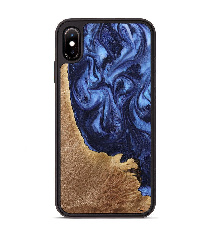 iPhone Xs Max Wood Phone Case - Brekel (Blue, 739288)