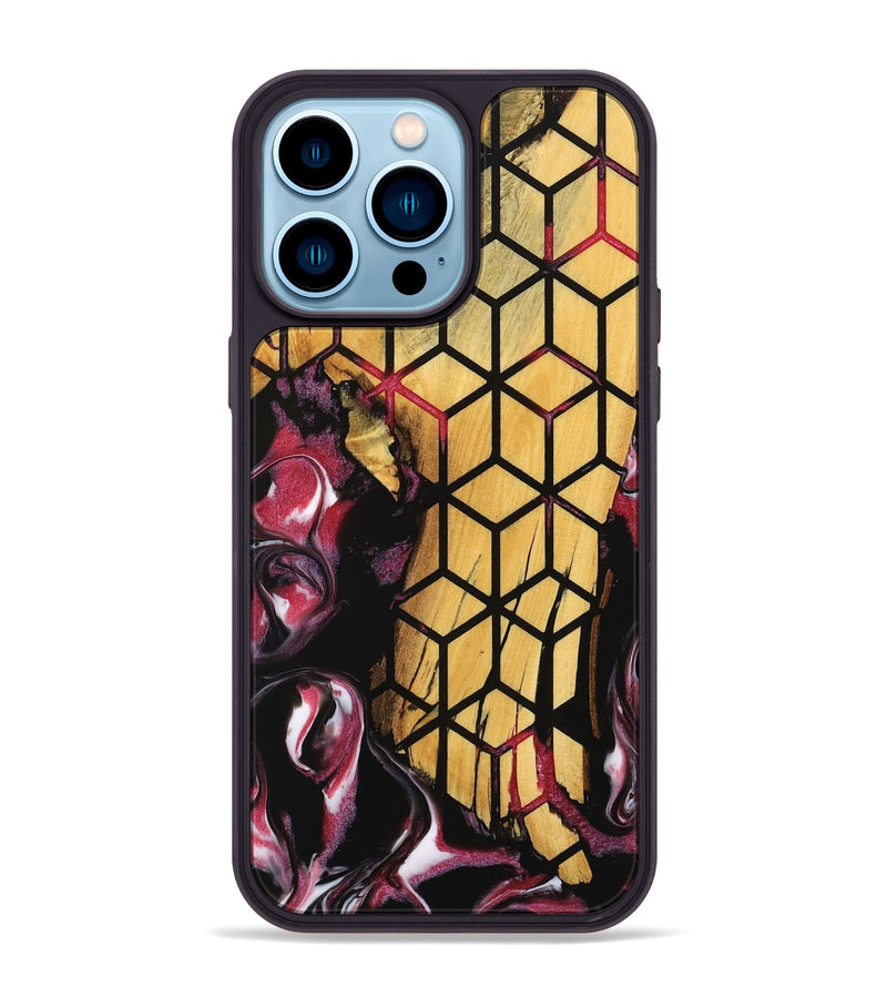 iPhone 14 Pro Max Wood Phone Case - Peta (Pattern, 739303)