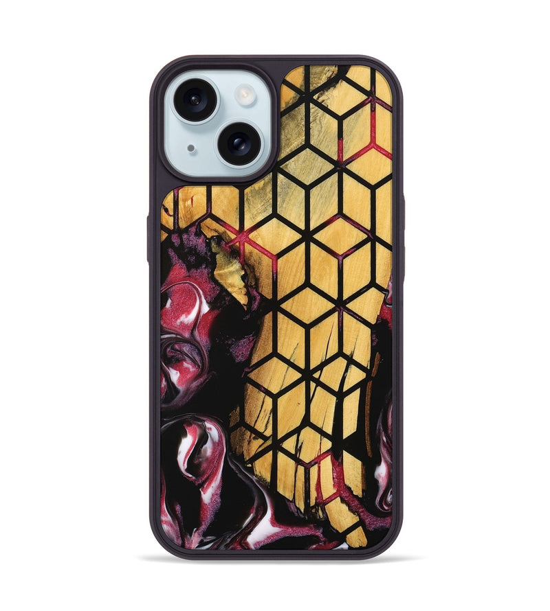 iPhone 15 Wood Phone Case - Peta (Pattern, 739303)