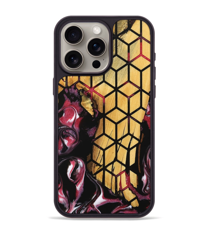 iPhone 15 Pro Max Wood Phone Case - Peta (Pattern, 739303)