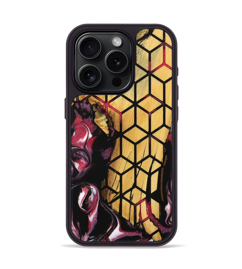 iPhone 15 Pro Wood Phone Case - Peta (Pattern, 739303)