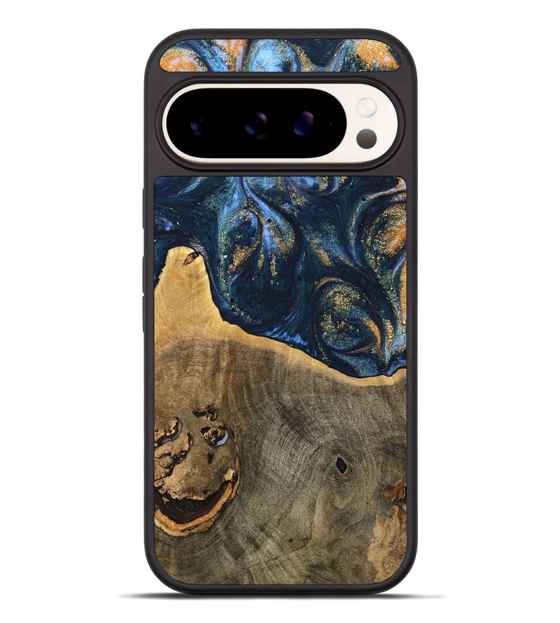 Pixel 9 Pro XL Wood Phone Case - Gussi (Teal & Gold, 739305)