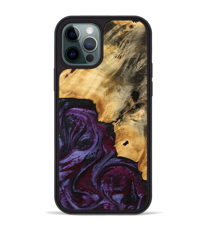 iPhone 12 Pro Max Wood Phone Case - Vicu (Purple, 739330)