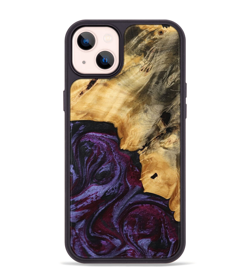 iPhone 14 Plus Wood Phone Case - Vicu (Purple, 739330)