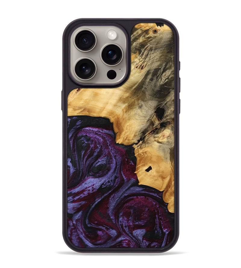 iPhone 15 Pro Max Wood Phone Case - Vicu (Purple, 739330)