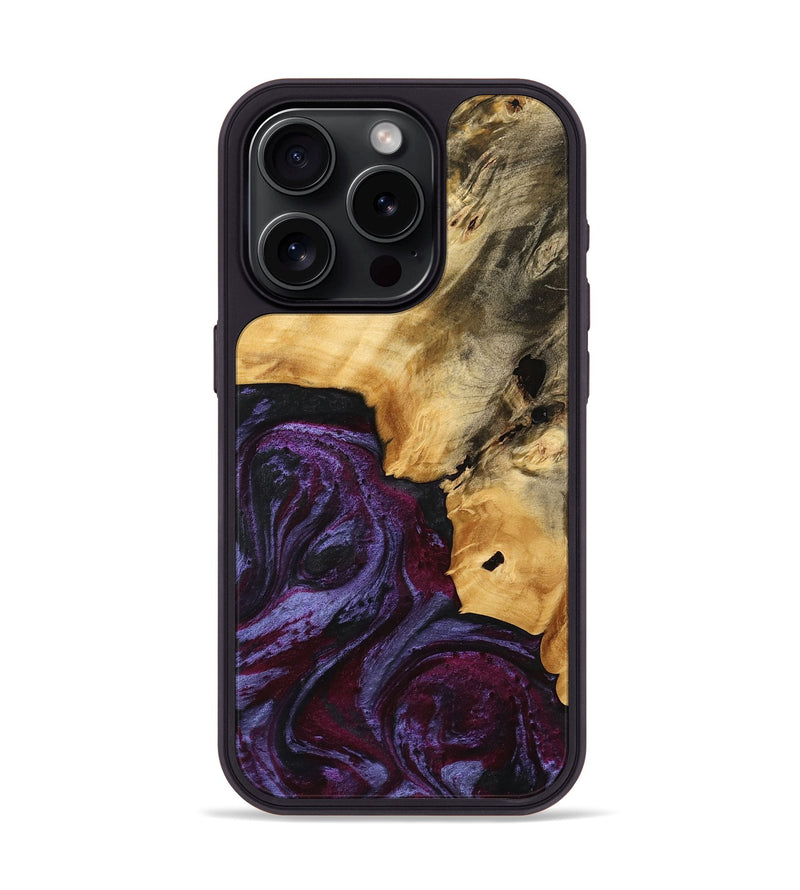 iPhone 15 Pro Wood Phone Case - Vicu (Purple, 739330)