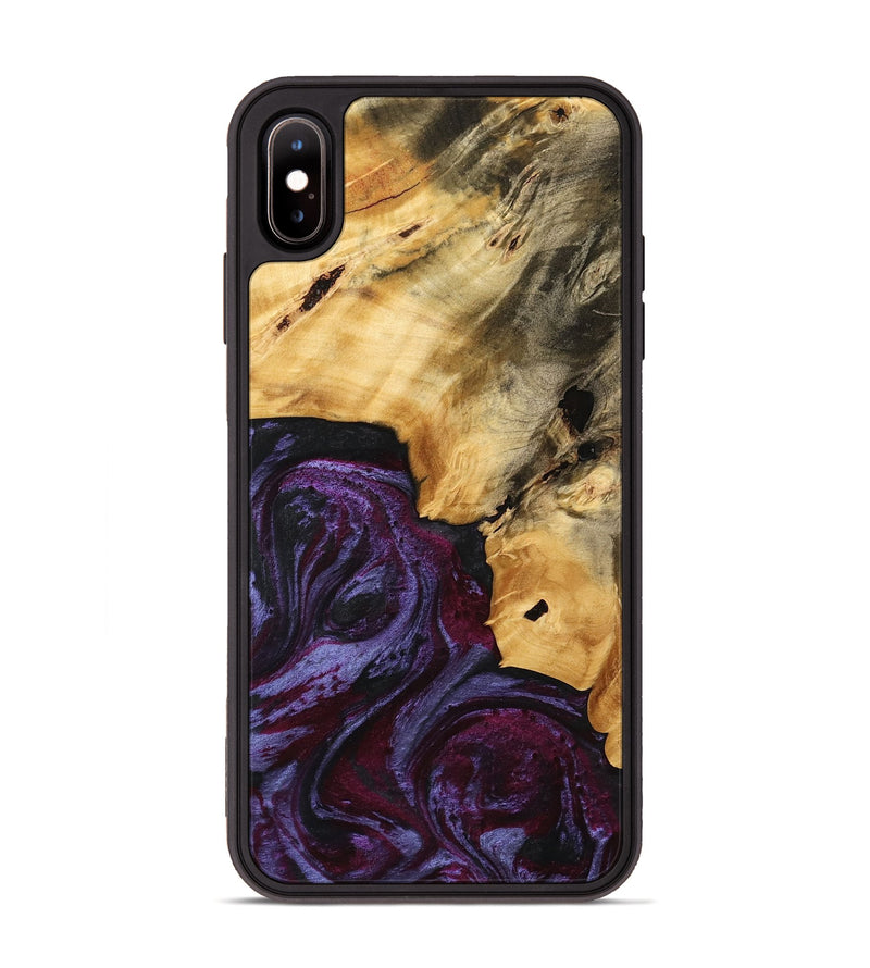 iPhone Xs Max Wood Phone Case - Vicu (Purple, 739330)