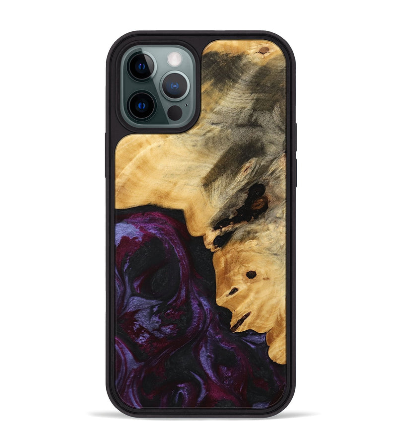 iPhone 12 Pro Max Wood Phone Case - Leyton (Purple, 739340)