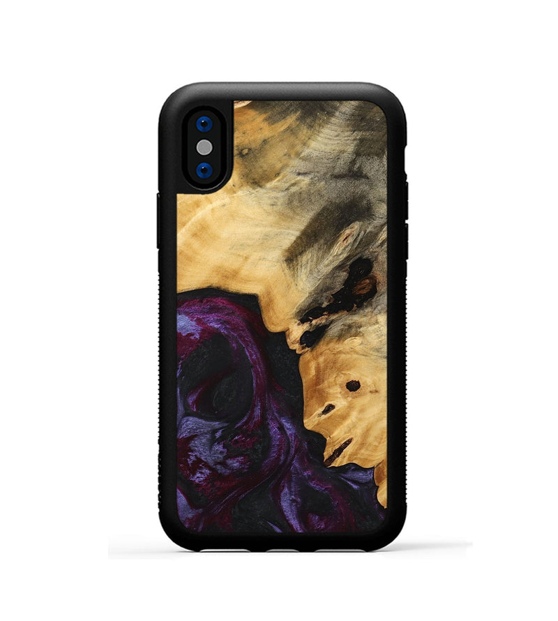 iPhone Xs Wood Phone Case - Leyton (Purple, 739340)