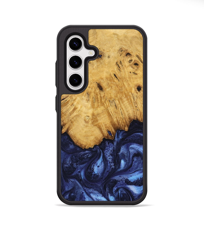 Galaxy S25 Wood Phone Case - Johan (Blue, 739381)