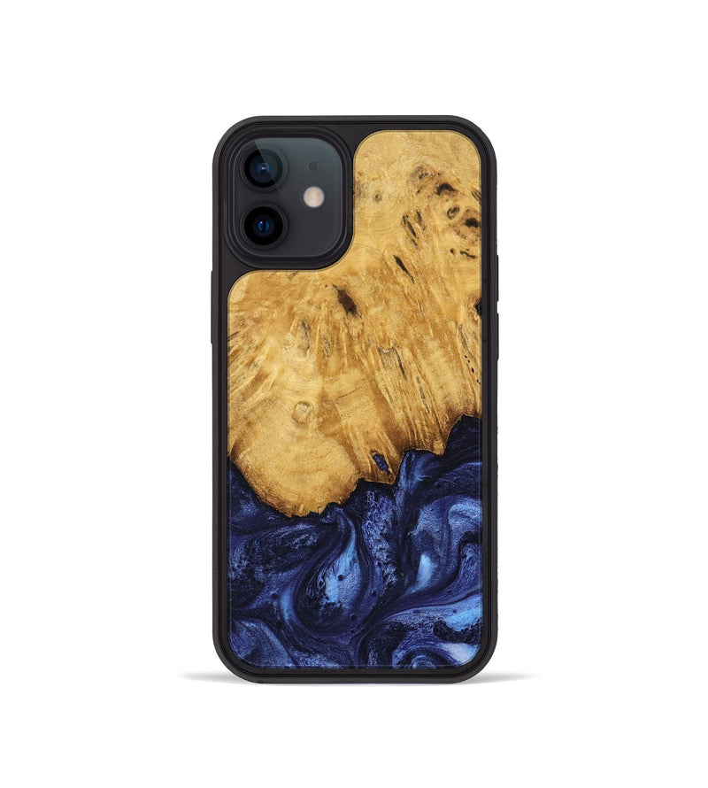 iPhone 12 mini Wood Phone Case - Johan (Blue, 739381)