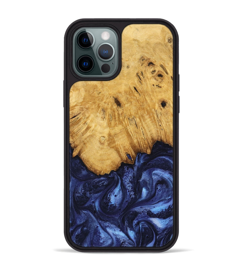 iPhone 12 Pro Max Wood Phone Case - Johan (Blue, 739381)