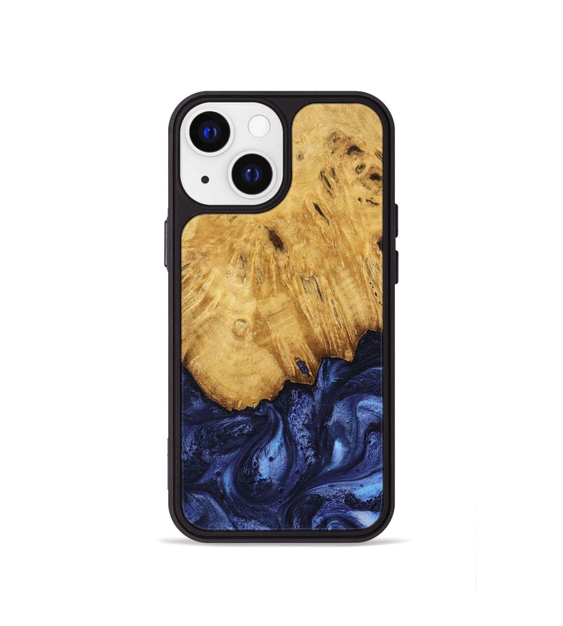 iPhone 13 mini Wood Phone Case - Johan (Blue, 739381)