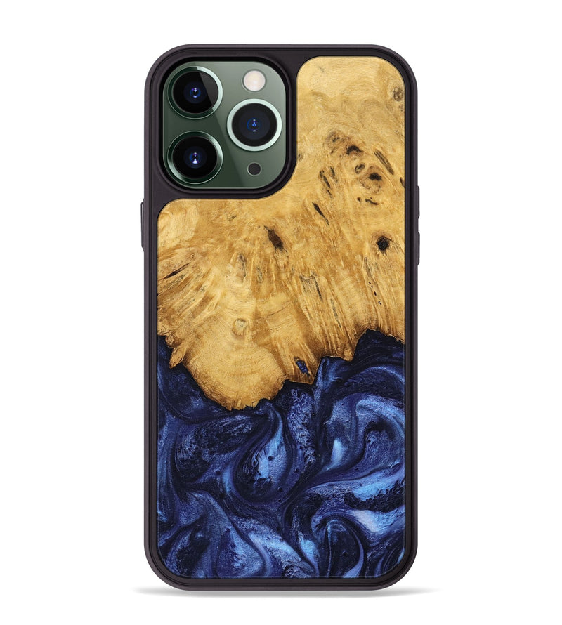 iPhone 13 Pro Max Wood Phone Case - Johan (Blue, 739381)