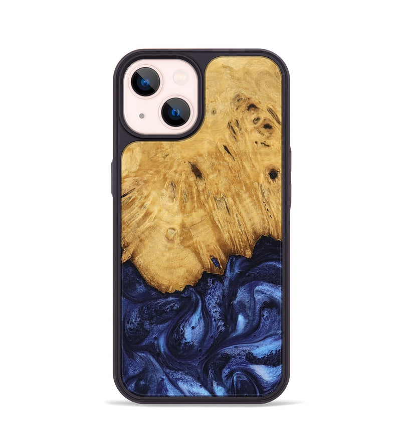 iPhone 14 Wood Phone Case - Johan (Blue, 739381)