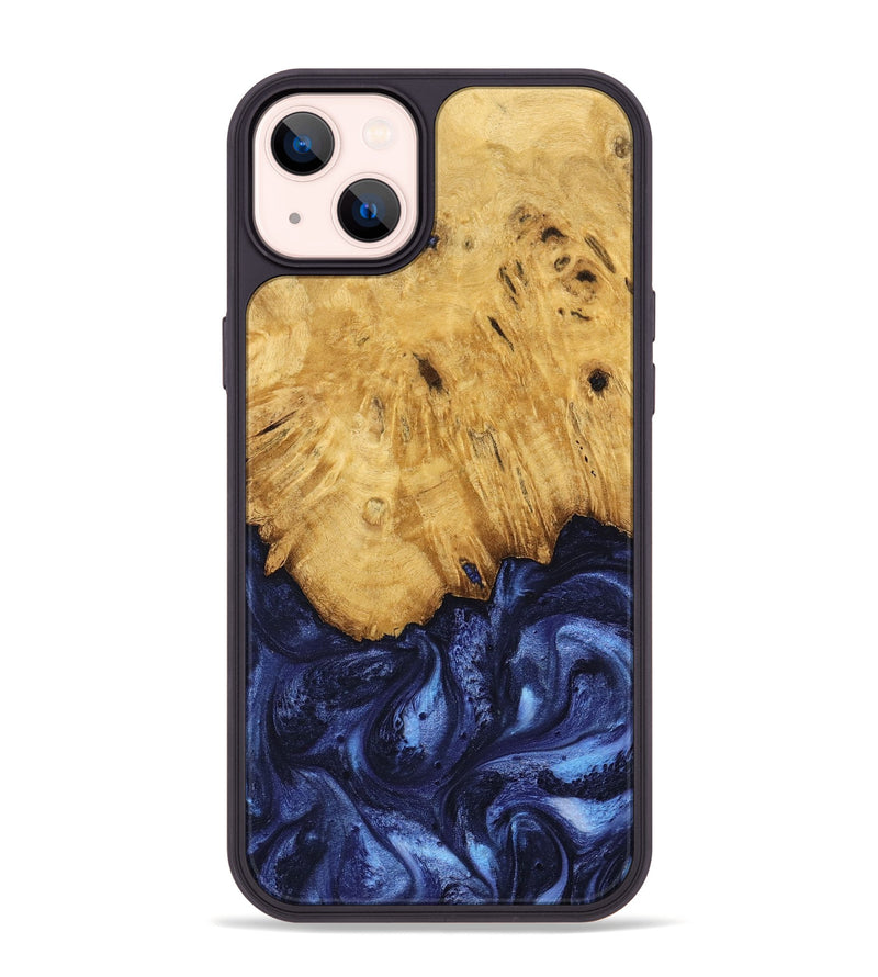 iPhone 14 Plus Wood Phone Case - Johan (Blue, 739381)