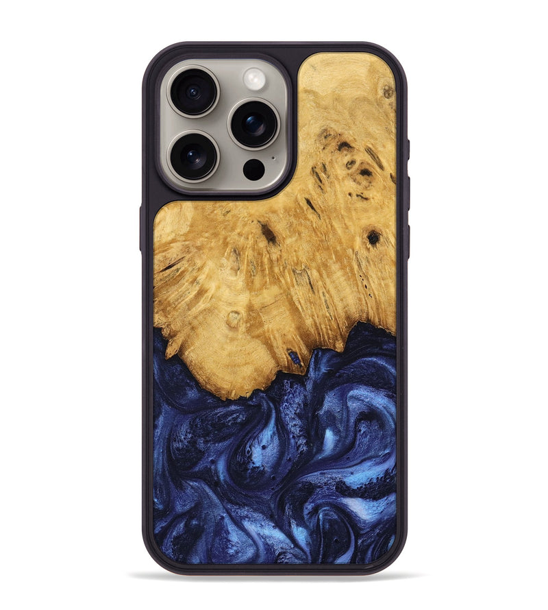 iPhone 15 Pro Max Wood Phone Case - Johan (Blue, 739381)