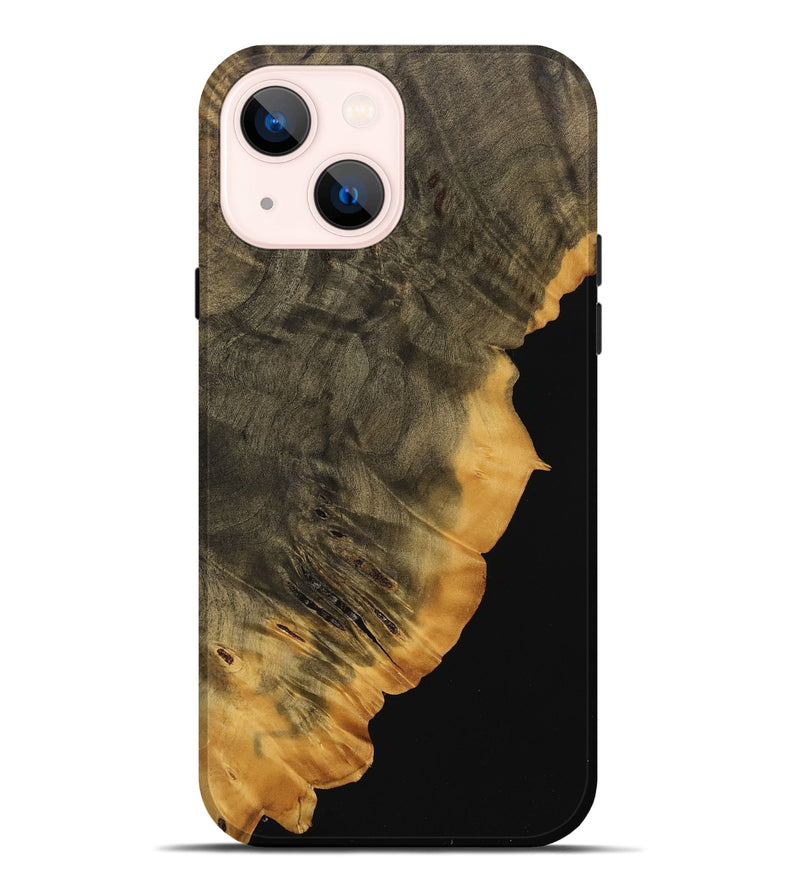 iPhone 14 Plus Wood Live Edge Phone Case - Stone (Wood Burl, 739471)