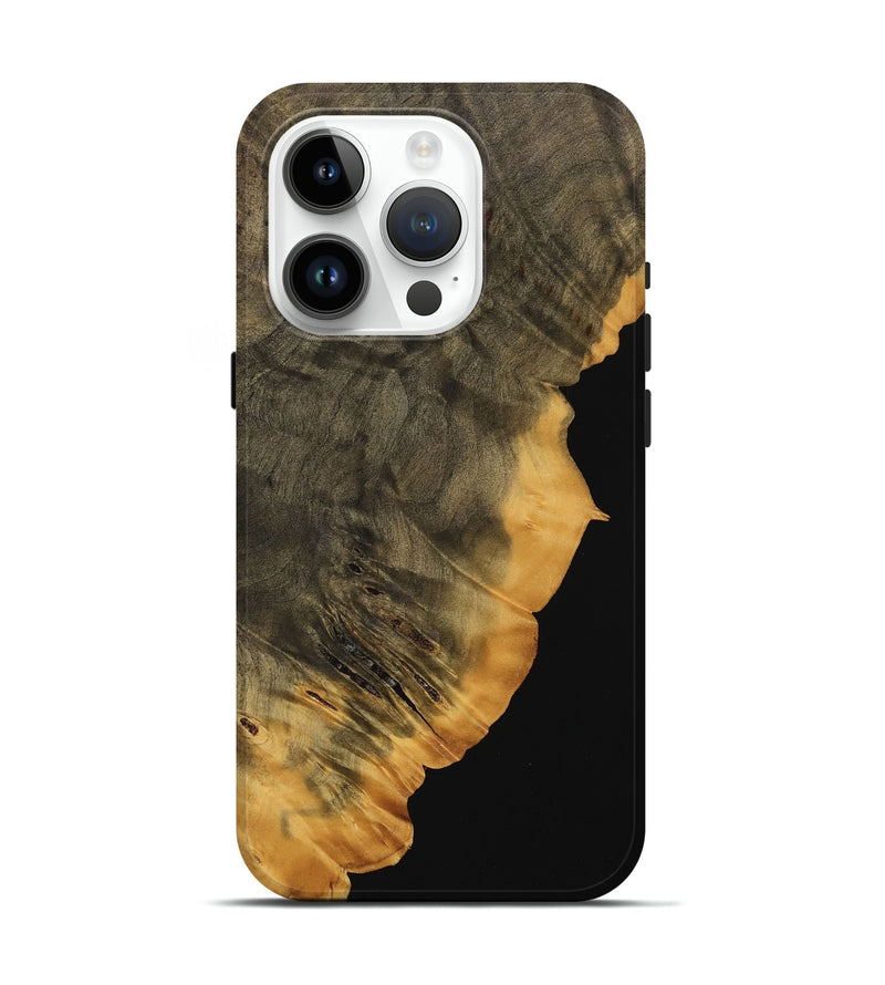 iPhone 15 Pro Wood Live Edge Phone Case - Stone (Wood Burl, 739471)