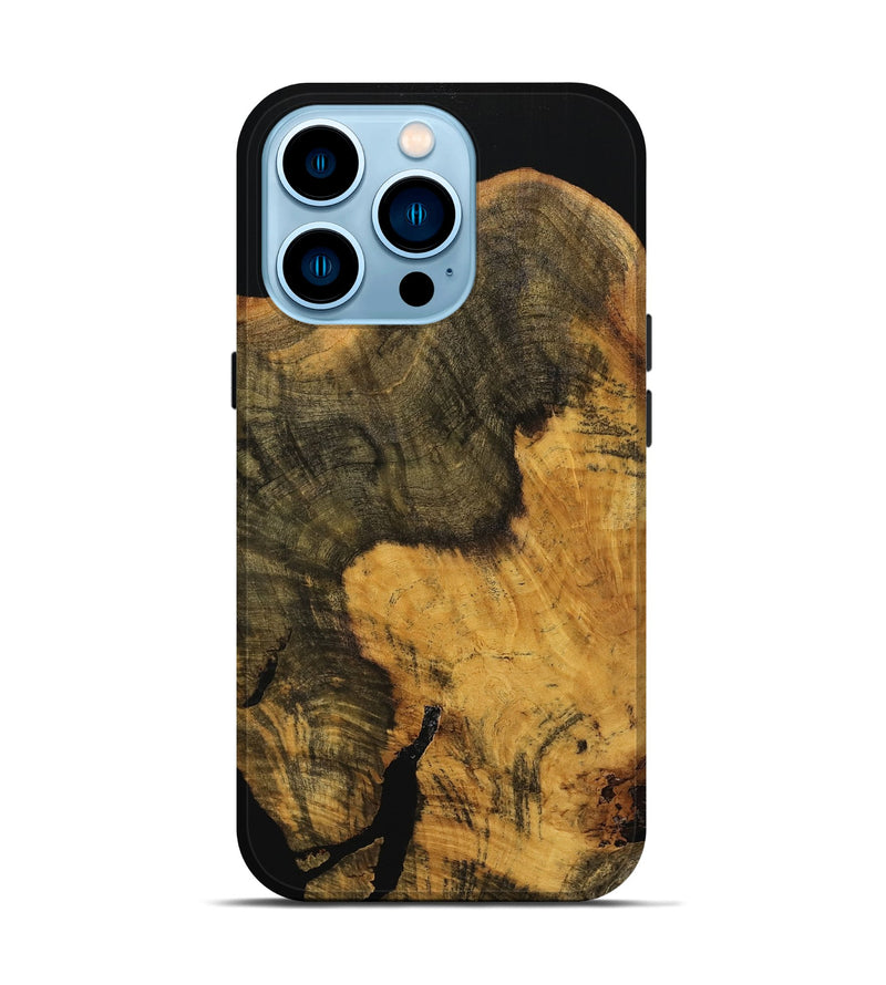 iPhone 14 Pro Wood Live Edge Phone Case - Qafi (Wood Burl, 739475)