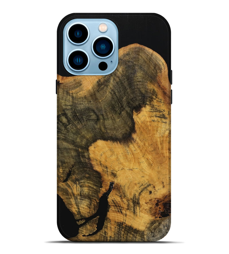 iPhone 14 Pro Max Wood Live Edge Phone Case - Qafi (Wood Burl, 739475)