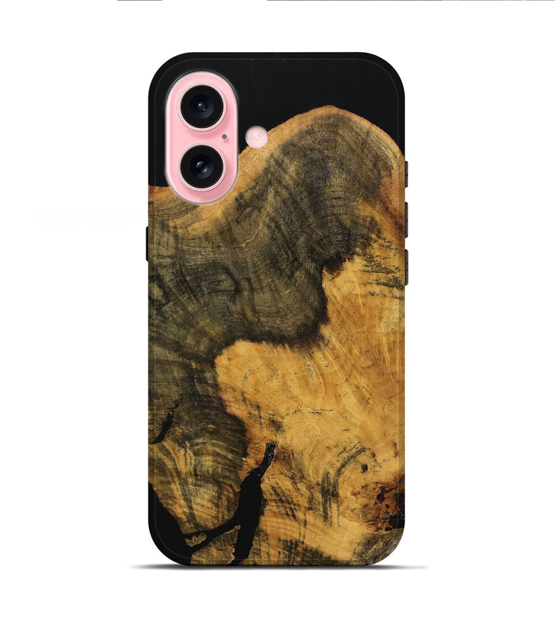 iPhone 16 Wood Live Edge Phone Case - Qafi (Wood Burl, 739475)