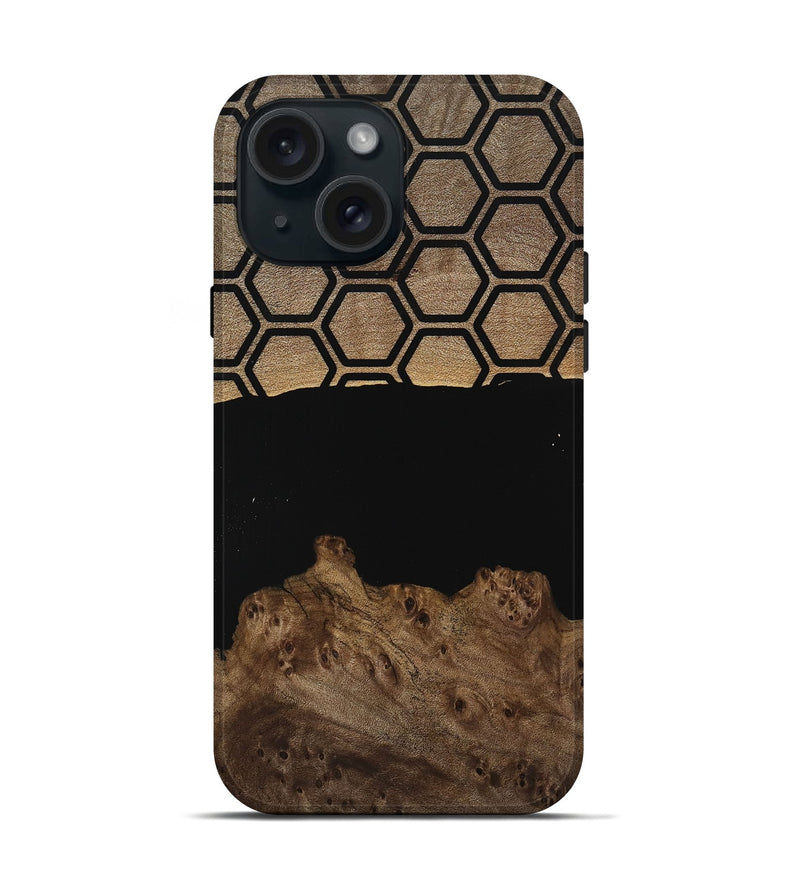 iPhone 15 Wood Live Edge Phone Case - Ewald (Pattern, 739476)