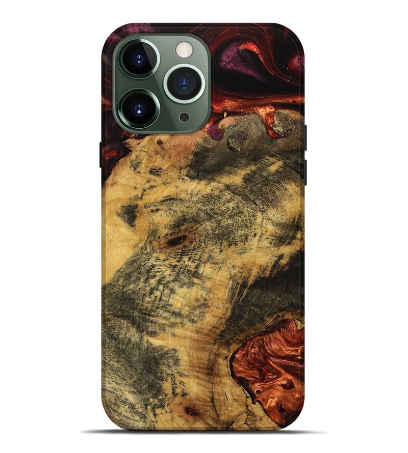 iPhone 13 Pro Max Wood Live Edge Phone Case - Wilf (Red, 739484)