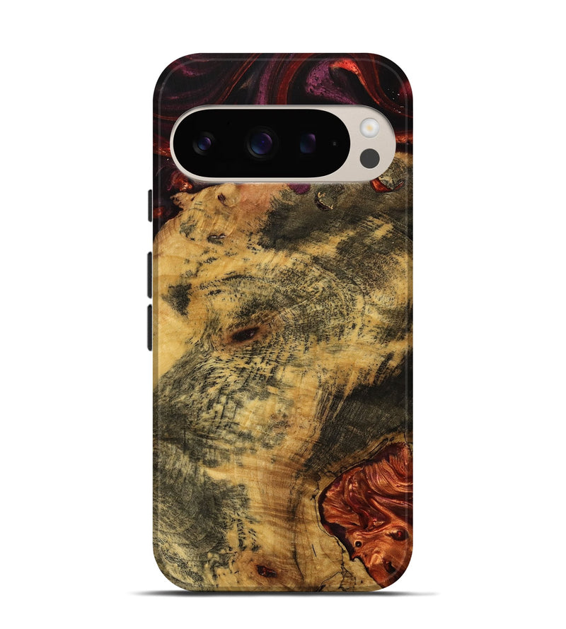 Pixel 9 Pro Wood Live Edge Phone Case - Wilf (Red, 739484)