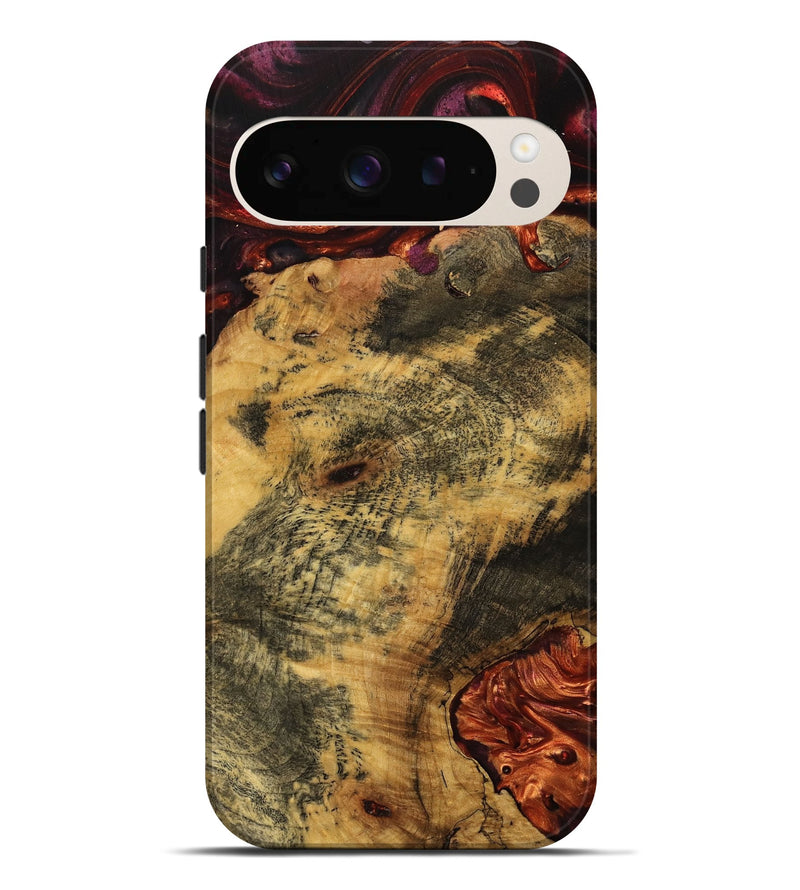 Pixel 9 Pro XL Wood Live Edge Phone Case - Wilf (Red, 739484)