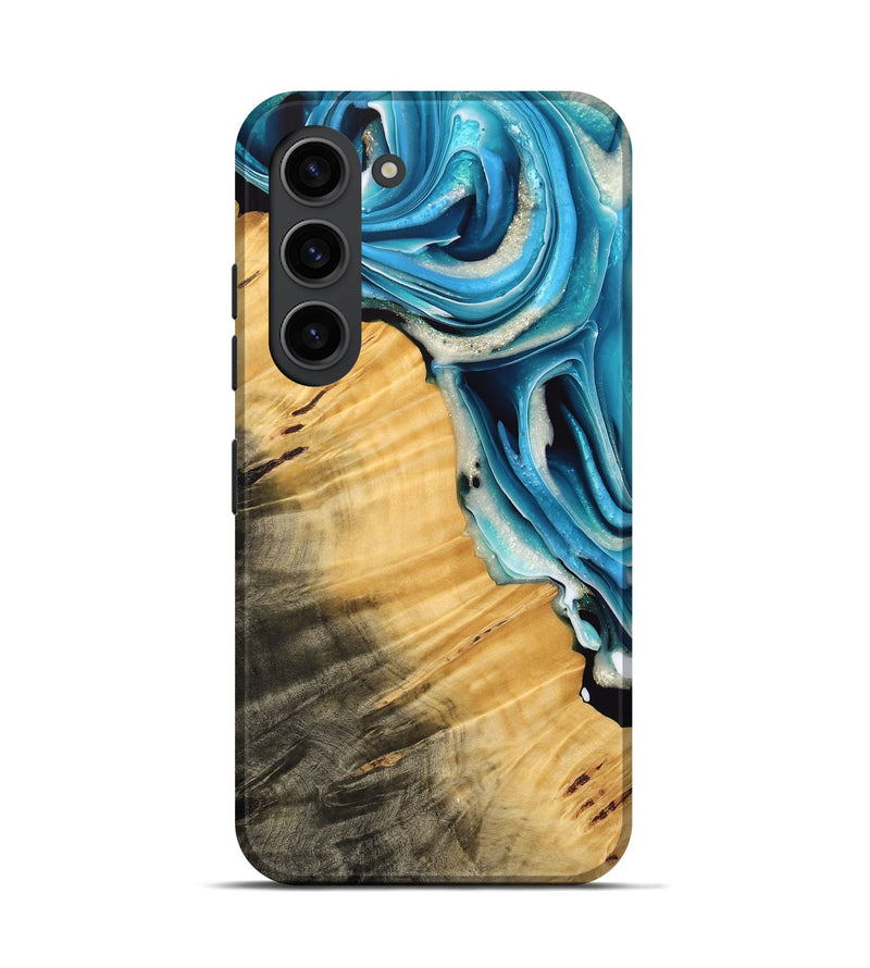 Galaxy S23 Wood Live Edge Phone Case - Karla (Blue, 739489)