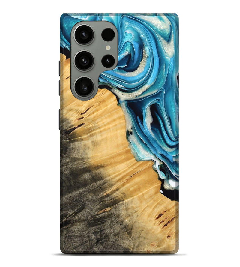 Galaxy S23 Ultra Wood Live Edge Phone Case - Karla (Blue, 739489)