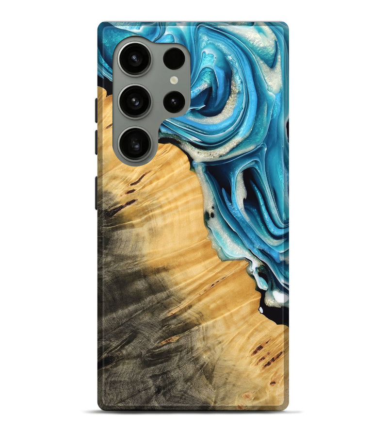 Galaxy S24 Ultra Wood Live Edge Phone Case - Karla (Blue, 739489)